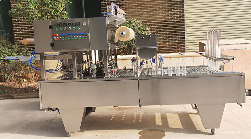 Fully automatic hot sale water ice cube <a class='inkey' href='https://www.yjnmachinery.com/Filling-vacuum-sealing-lg-gfc300/product-fully-automatic-prefabricated-vegetable-and-rice-vacuum-filling-and-sealing-machine' target='_blank'>filling and sealing machine</a> plastic <a class='inkey' href='https://www.yjnmachinery.com/Only-capping-lg-k300/product-automatic-linear-instance-noodle-cup-sealing-machine' target='_blank'>cup sealing machine</a> details