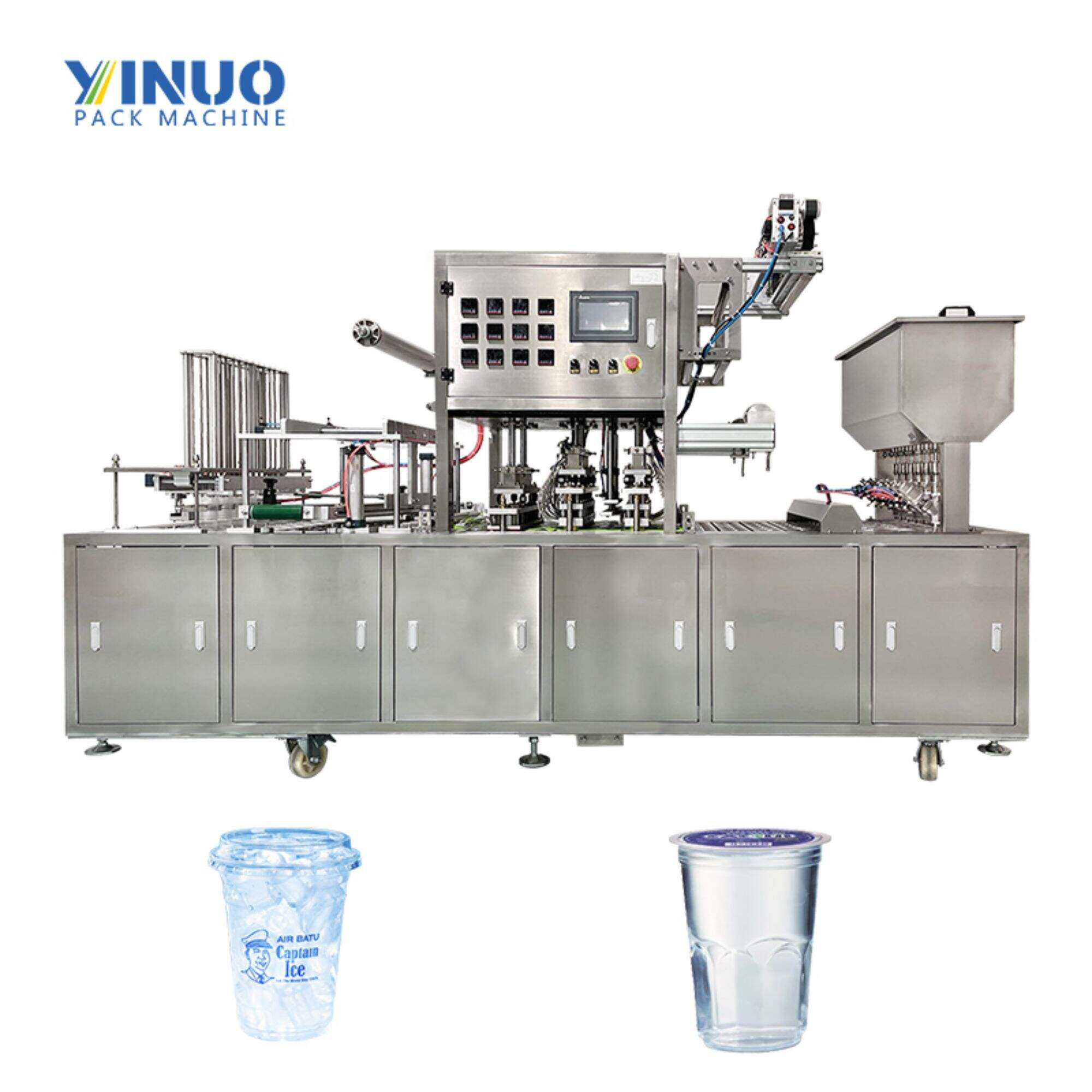 Fully Automatic Cup Filling And Sealing Machine With Cleaning Device