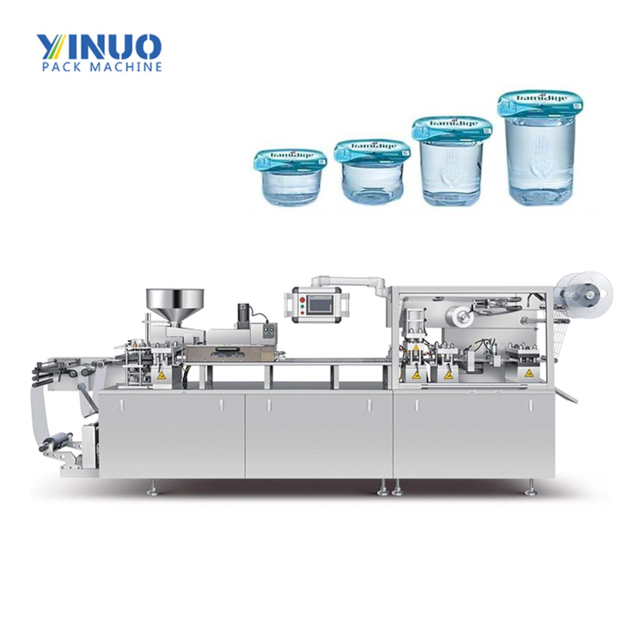 Automatic Manufacturer Efficient Sauce Butter Chocolate Liquid Cup Tray Blister Filling Packing Machine