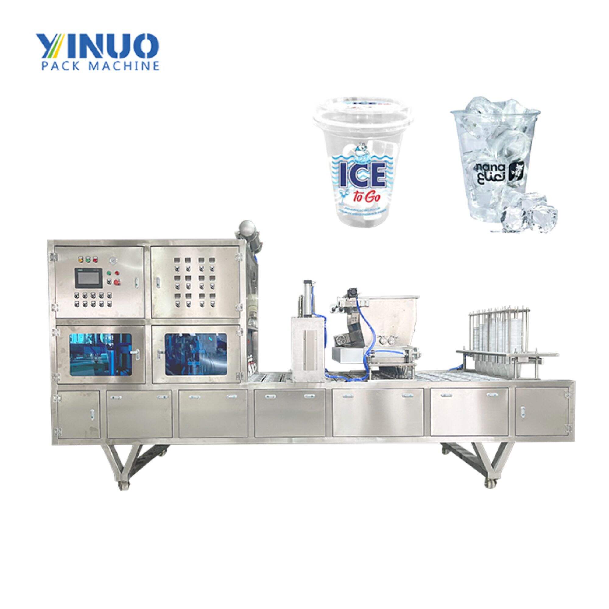 Ice Factory Use Equipment Big Capacity Automatic Ice Cube Cup Filling Sealing Packing Bagging Packaging Machine