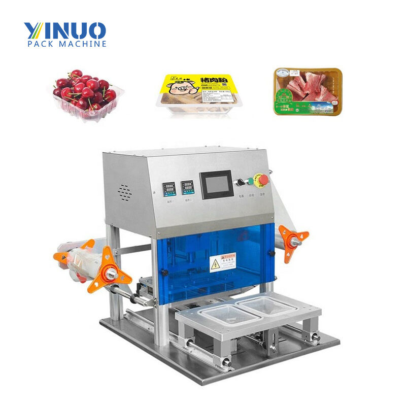 Manual Tabletop Automatic Food Container Tray Sealer Easy Seal Store Commercial Plastic Tray Sealing Machine