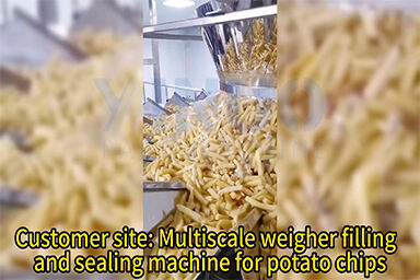 آلة تعبئة وختم الميزان متعددة المقاييس Yijianuo لرقائق البطاطس