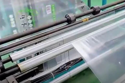 Packaging bag production line