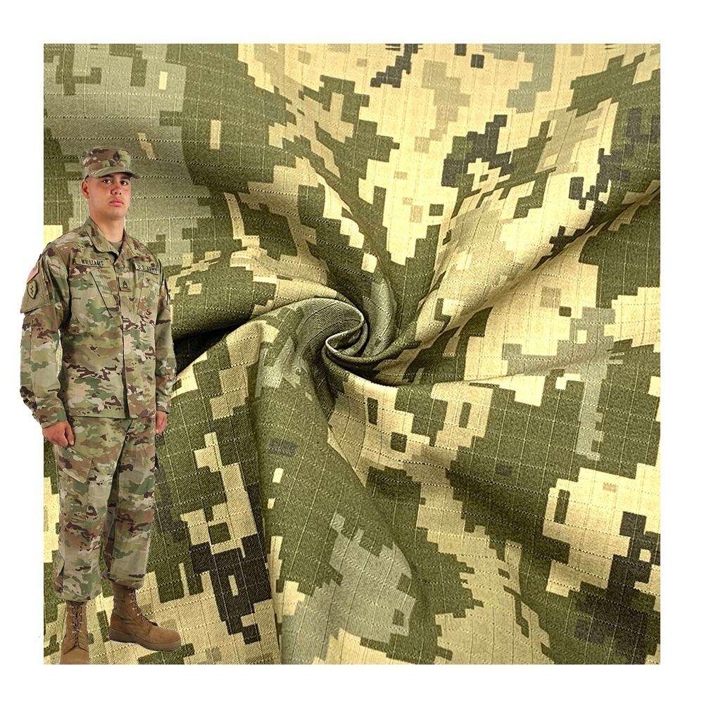 Jinteng OEM ODM High Quality Ripstop Camouflage Fabric 235GSM 65 Polyester 35 Cotton Fabric for Uniforms