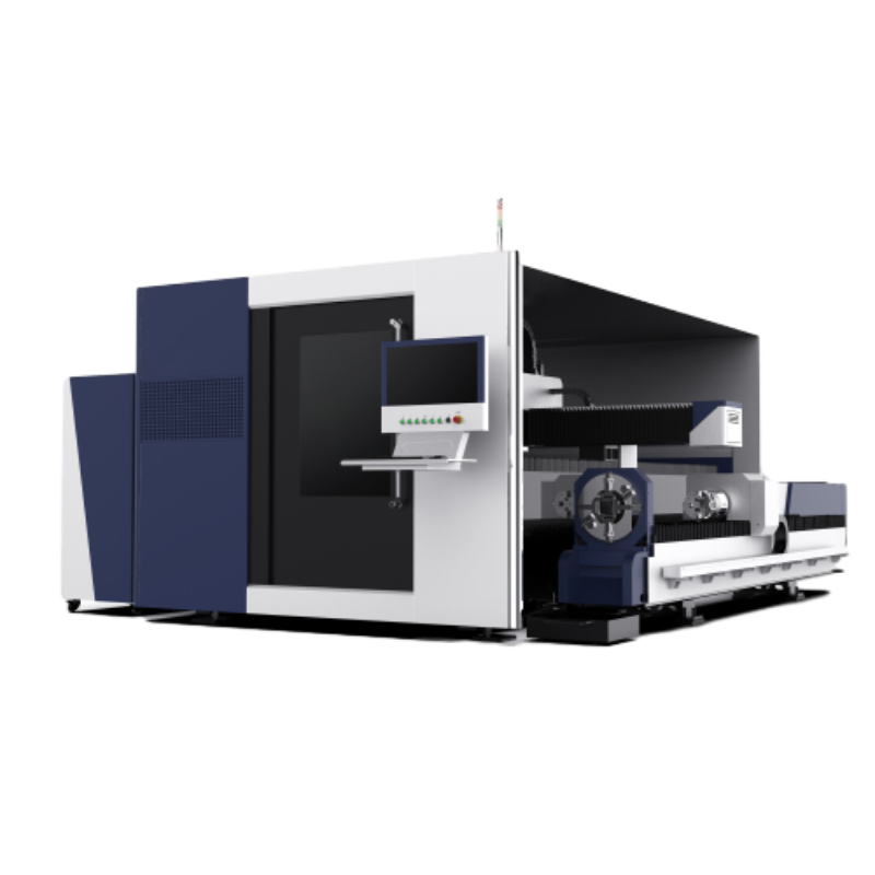 Macchina per il taglio laser di tubi in lamiera metallica con piattaforma di scambio di tipo chiuso XM-DST