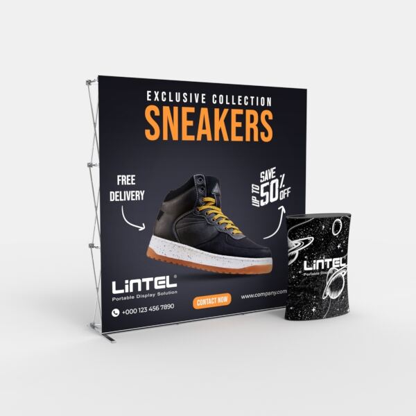 Seamless and Portable 3x3 Pop Up Displays for Trade Shows and Events