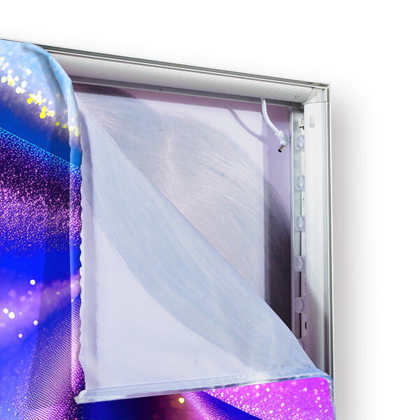 Nouvelle affiche lumineuse sans cadre pour stands d'exposition
