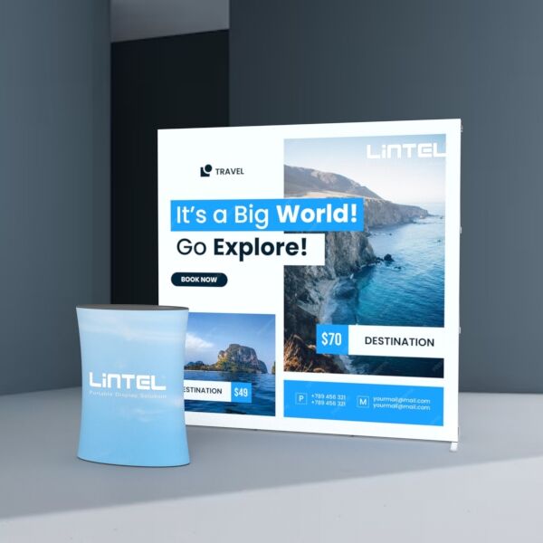 Flexible Design Options for the Customizable 3x3 Pop Up Exhibition Stand