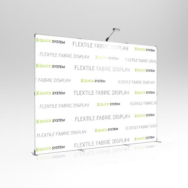 With its lightweight and collapsible design, the Flextile Fabric Display can be set up in minutes.