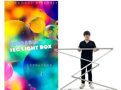 SEGライトボックス折りたたみスタンド â 照明付き、ポータブル、簡単設置