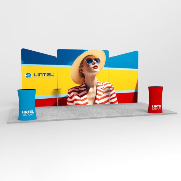 Upgrade your booth game with lightweight and durable tension fabric structures.