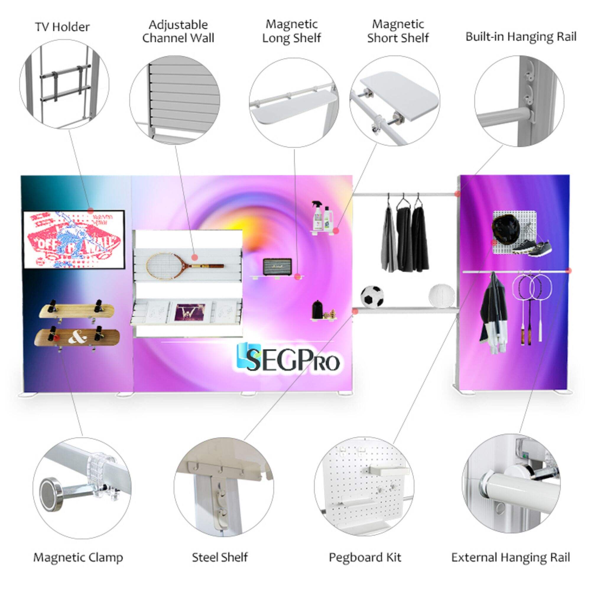 SEGPRO Modular Booth Functional Accessories