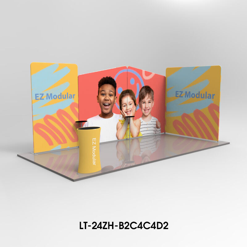 3M*6M Tension fabric trade show booth kit LT-24ZH-B2C4C4D2