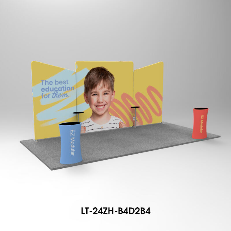 3M*6M Tension fabric trade show booth kit LT-24ZH-B4D2B4