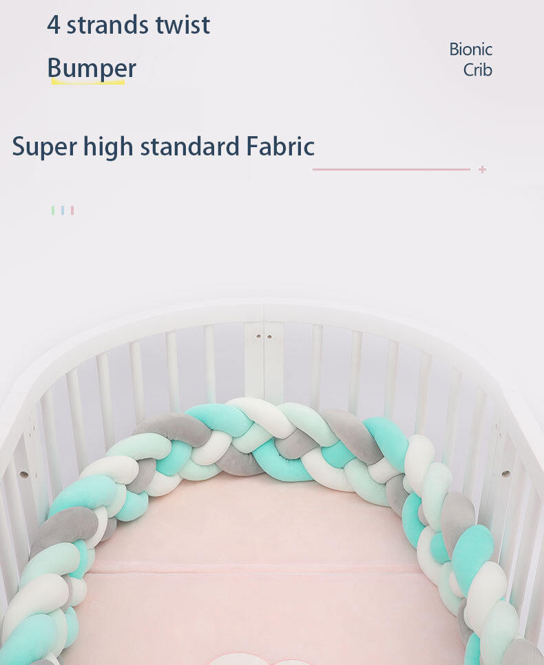 Crib bumper 1M/2M/3M Baby Bumper Bed Braid Knot Pillow Cushion Bumper for Infant Crib Protector Cot Bumper Room manufacture