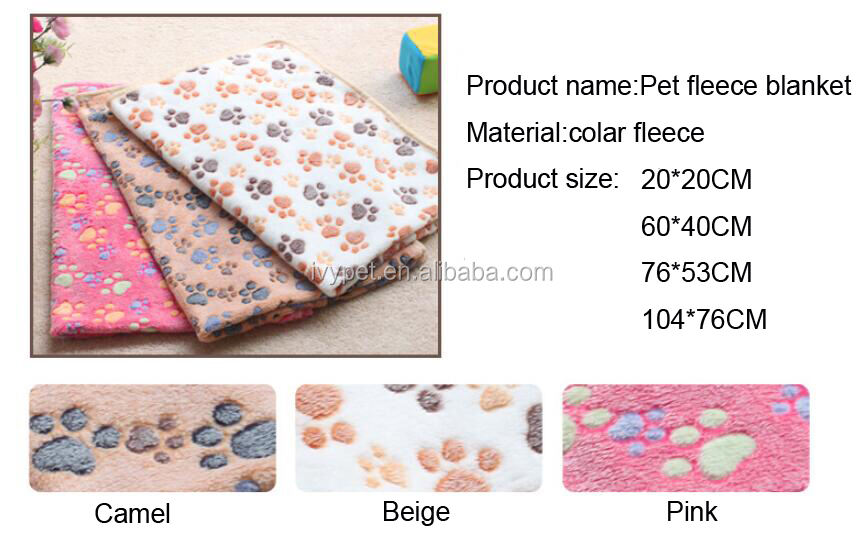 Wholesale Custom Printed Soft Plush Pet Blanket Coral Fleece Dog Blanket manufacture