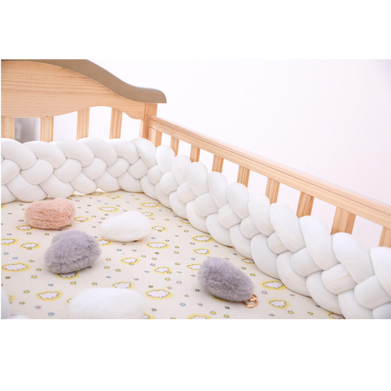 Crib bumper 1M/2M/3M Baby Bumper Bed Braid Knot Pillow Cushion Bumper for Infant Crib Protector Cot Bumper Room details