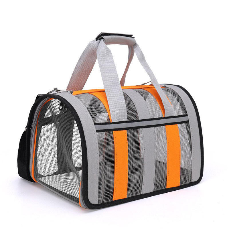 Customized Four Sides PC Mesh Window with Side Pocket for Pad Breathable Portable Pet Carrier Pet Travel Carrier Bag details