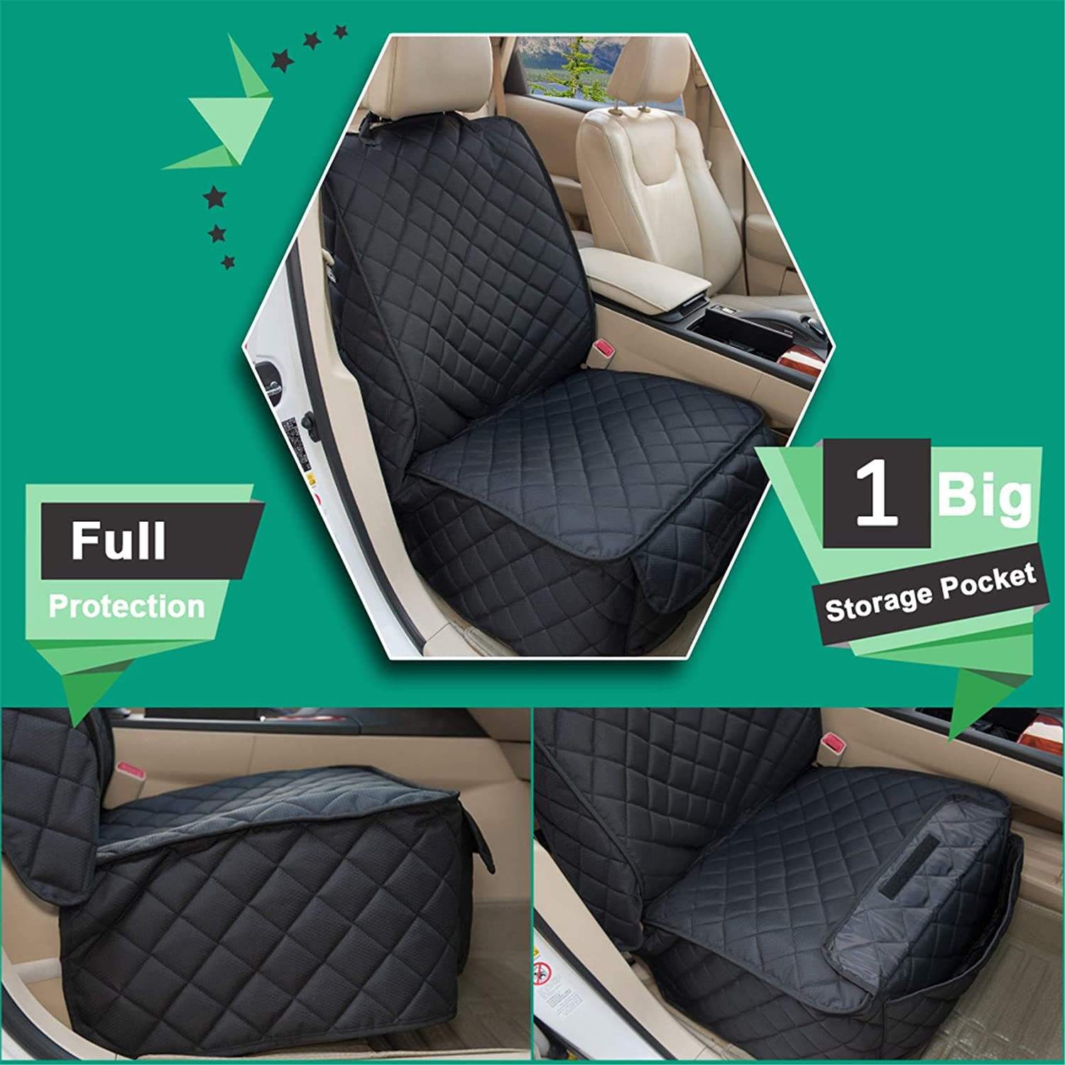 Dog Car Seat Cover Pet Front Cover for Cars Trucks and Suv's Waterproof and Nonslip Dog Seat Cover Front Seat factory