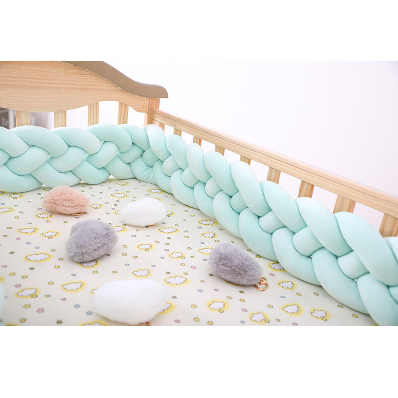 Crib bumper 1M/2M/3M Baby Bumper Bed Braid Knot Pillow Cushion Bumper for Infant Crib Protector Cot Bumper Room details