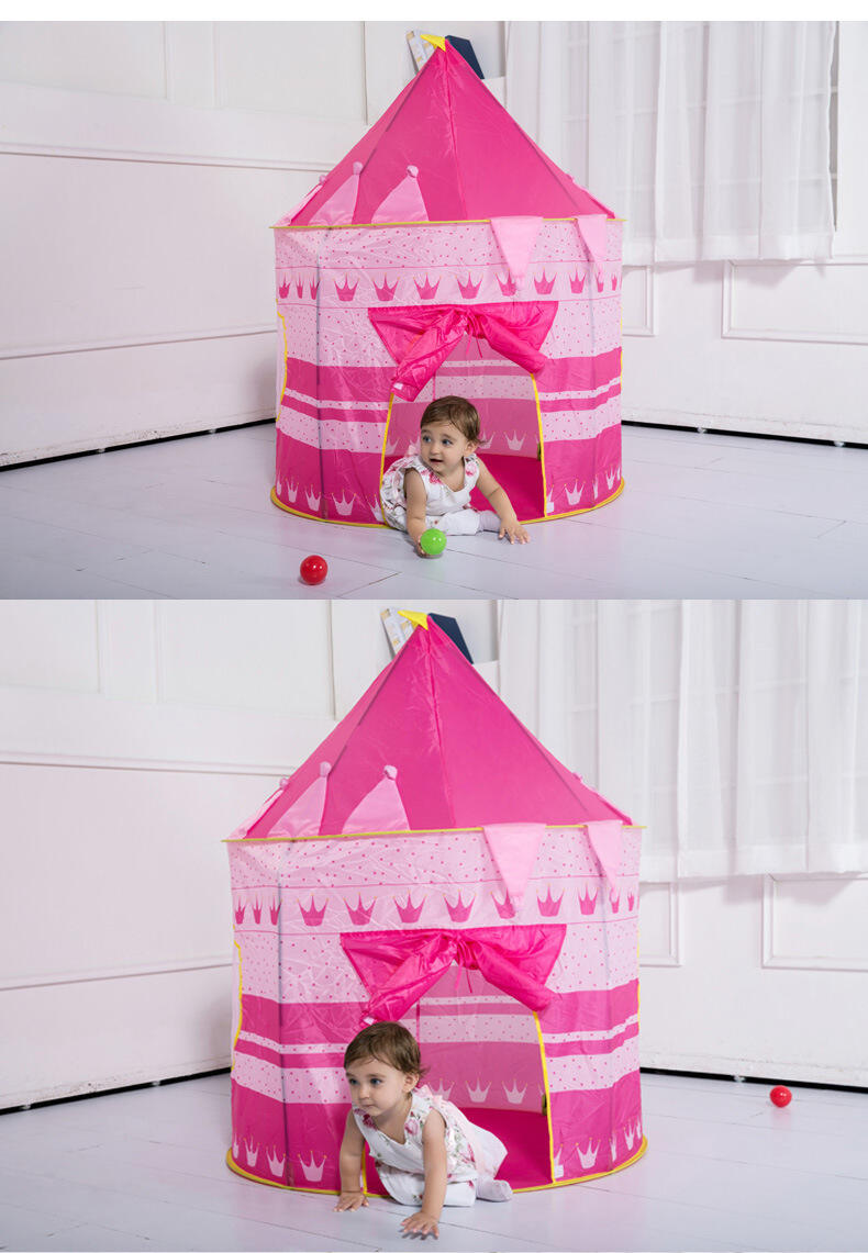 play tent for kids Children's indoor small house toy house outdoor tent game house portable folding princess toy castle details