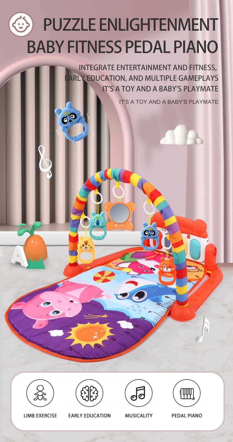 Hot Selling 2-in-1 Kicking Tunes Music Baby's Gym Piano Mats For Kids details