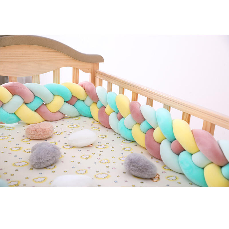 Crib bumper 1M/2M/3M Baby Bumper Bed Braid Knot Pillow Cushion Bumper for Infant Crib Protector Cot Bumper Room supplier