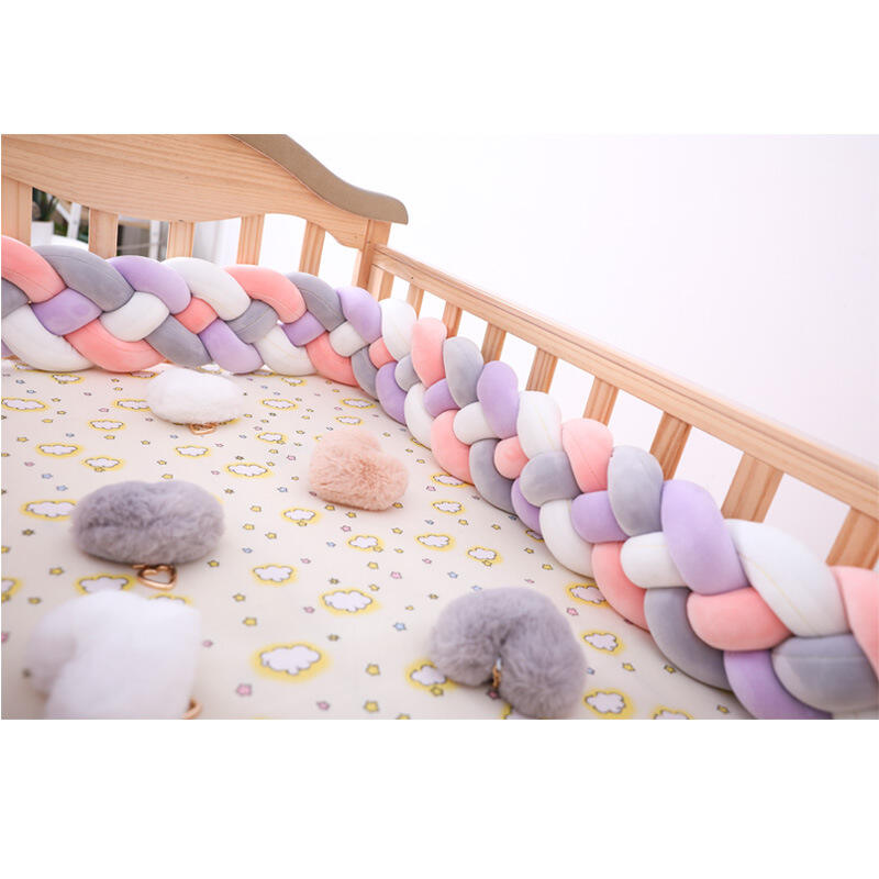 Crib bumper 1M/2M/3M Baby Bumper Bed Braid Knot Pillow Cushion Bumper for Infant Crib Protector Cot Bumper Room supplier