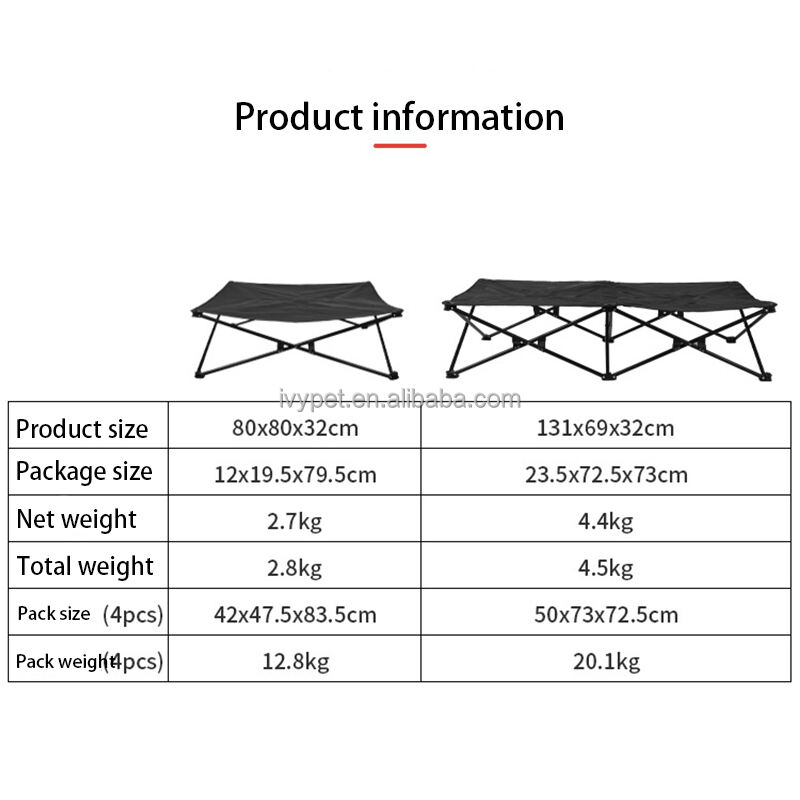 سرير IVYPET الجديد بالكامل للحيوانات الأليفة المرتفع من Tesla، قابل للطي وقابل للتنفس، سرير تخييم للحيوانات الأليفة
