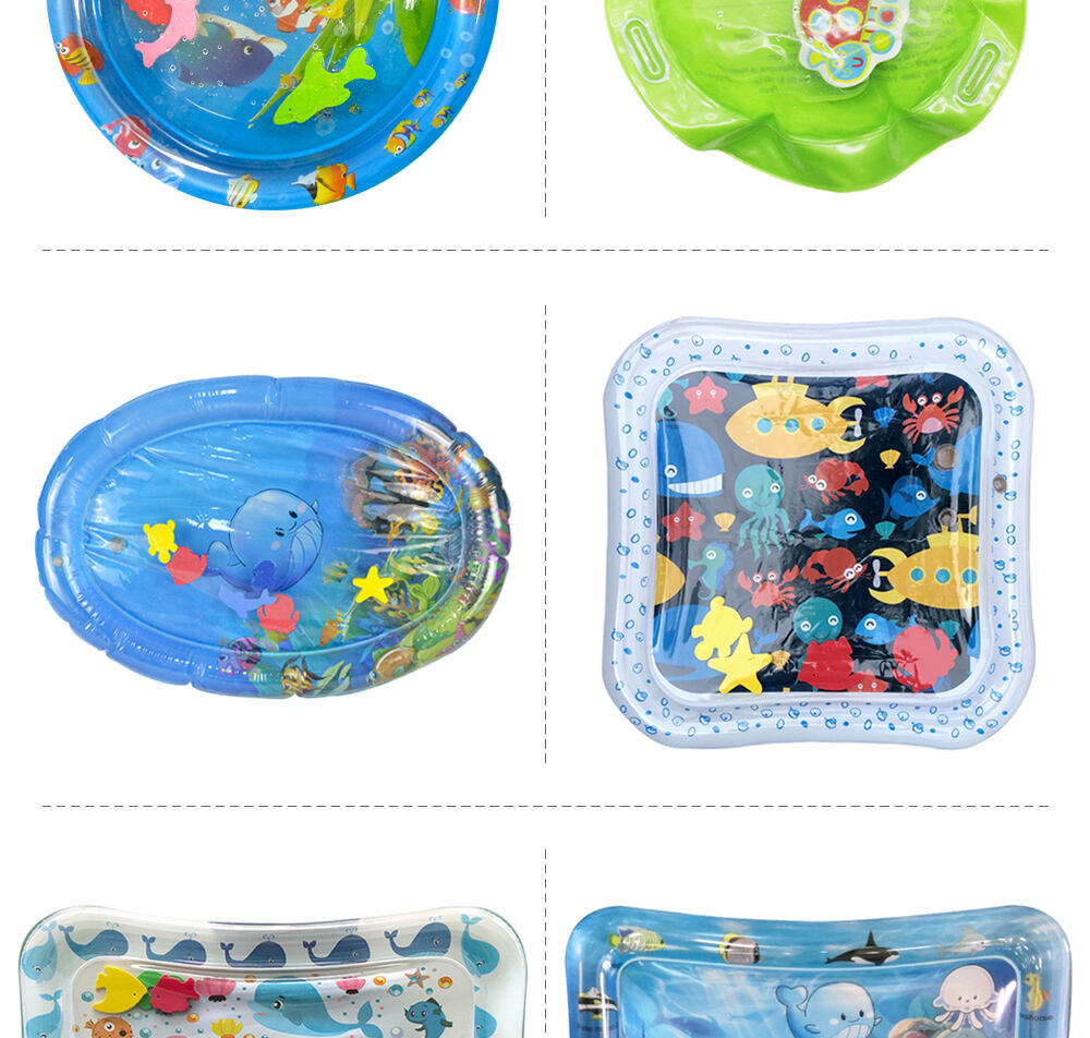 Inflatable baby tummy time water play mat for children inflatable learning play mat for kids manufacture