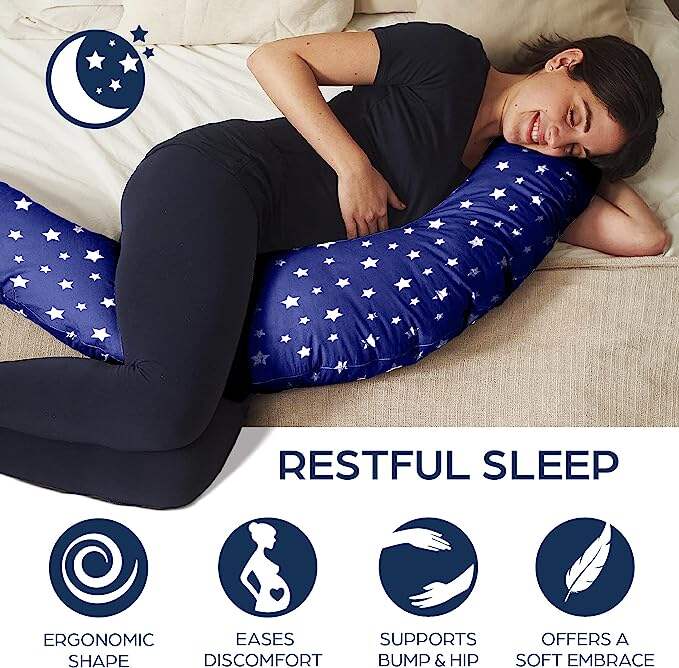 100% Cotton Pregnancy Pillow for Sleeping Maternity Breastfeeding Pillow Multifunctional Full Body Pillow supplier