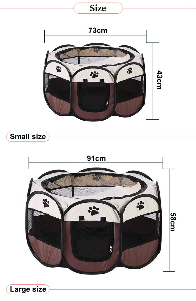 Pet Portable Foldable Playpen Exercise Kennel Dogs Cats Indoor/Outdoor Tent with Carrying Case Collapsible Travel Bowl manufacture