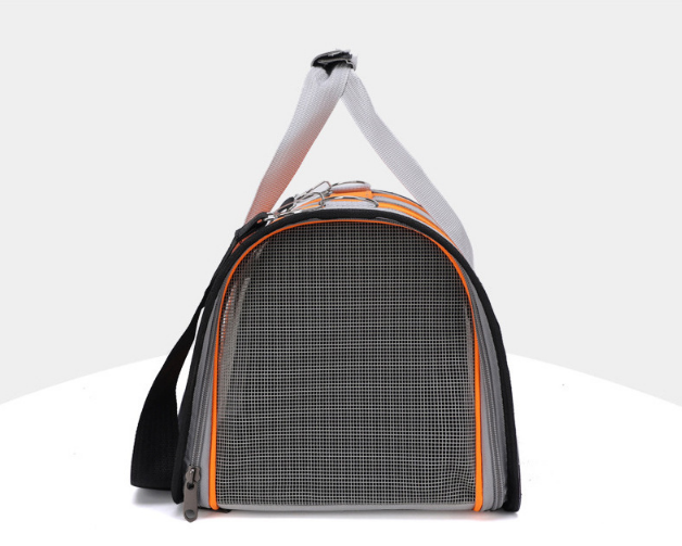 Customized Four Sides PC Mesh Window with Side Pocket for Pad Breathable Portable Pet Carrier Pet Travel Carrier Bag manufacture