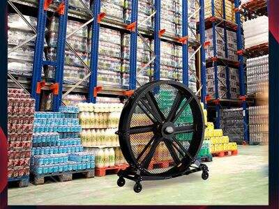 Ventilateurs industriels lourds sur piédestal pour le refroidissement d'usines et d'ateliers