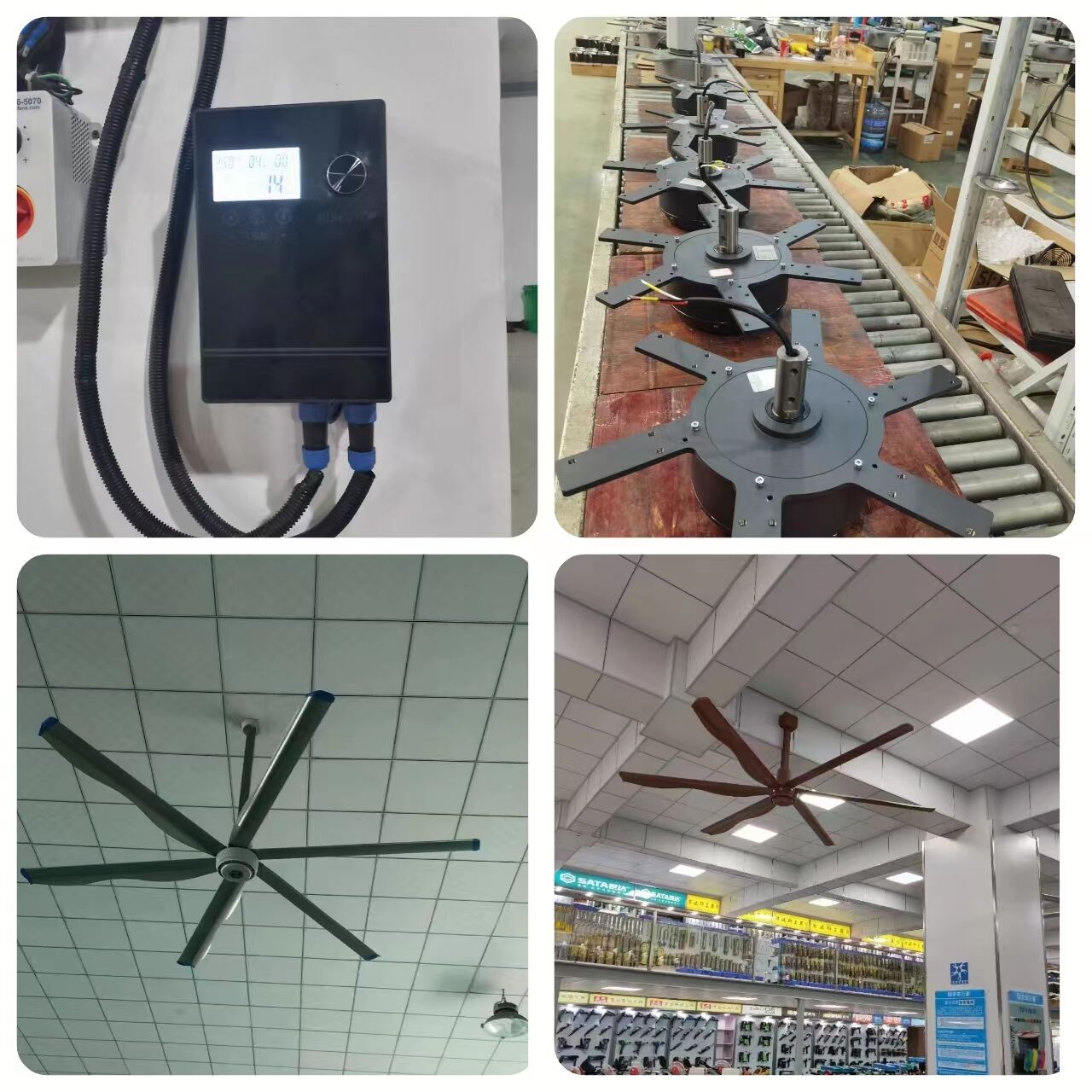 6 Blades New Design Commercial Ceiling Fan With AC Motor manufacture