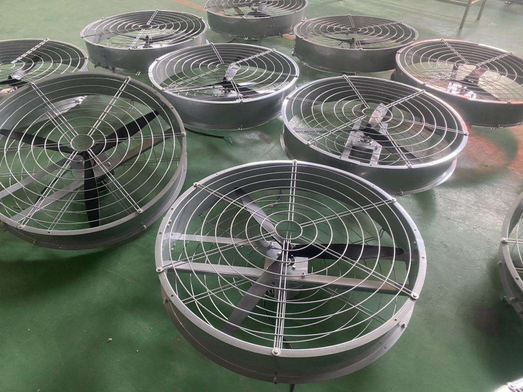 Durable material high volume factory price high quality 950mm round wall mounted ventilation fan for cowshed details