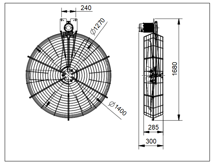 Factory Direct Sales Nylon Blade Cooling Fan for Dairy Barns and Cow Farm Houses Industrial Ventilation Fans details