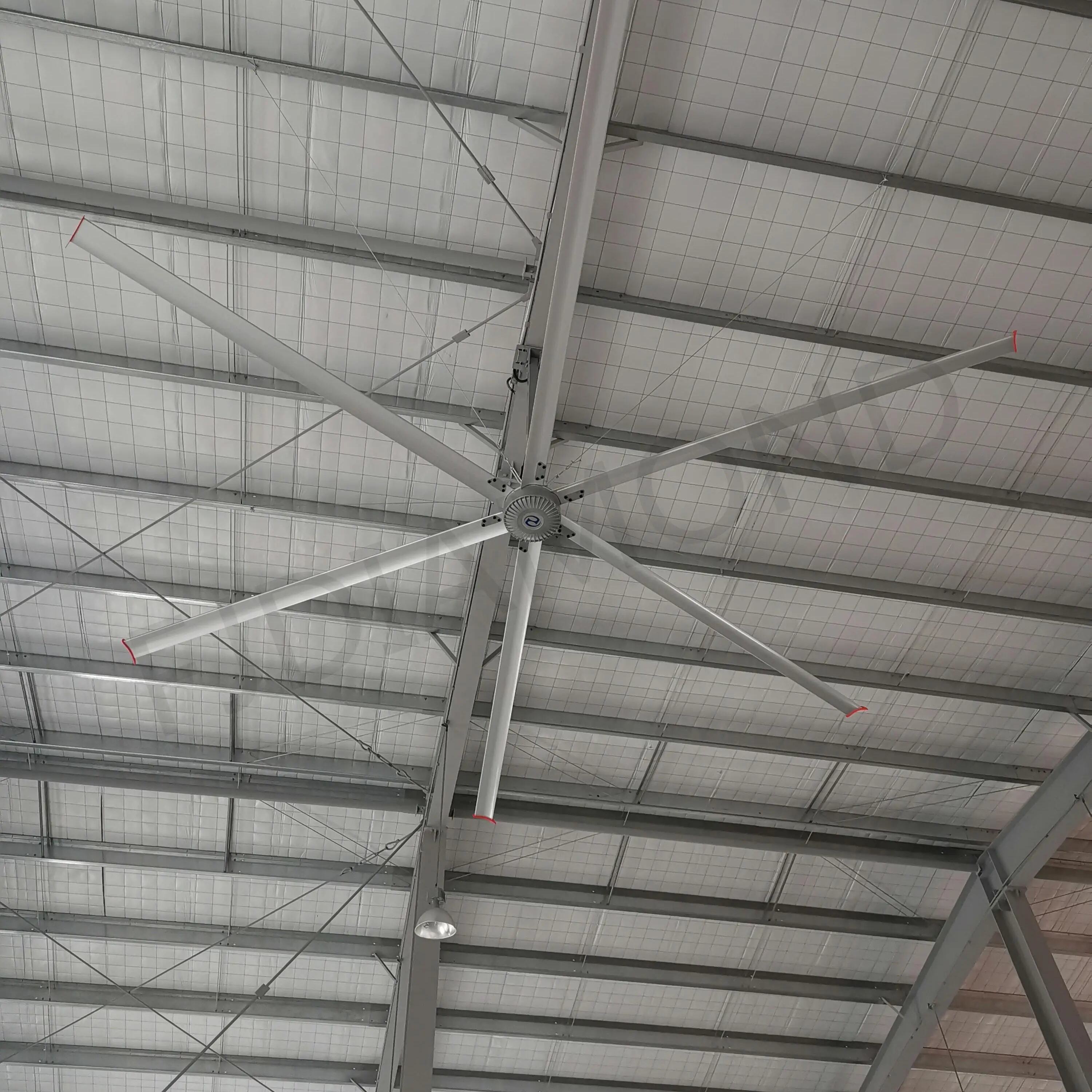 24ft  7.3m AC motor energy efficient large size low noise natural wind industrial hvls fan factory