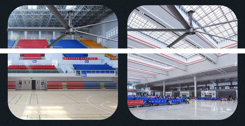 24ft  7.3m AC motor energy efficient large size low noise natural wind industrial hvls fan supplier