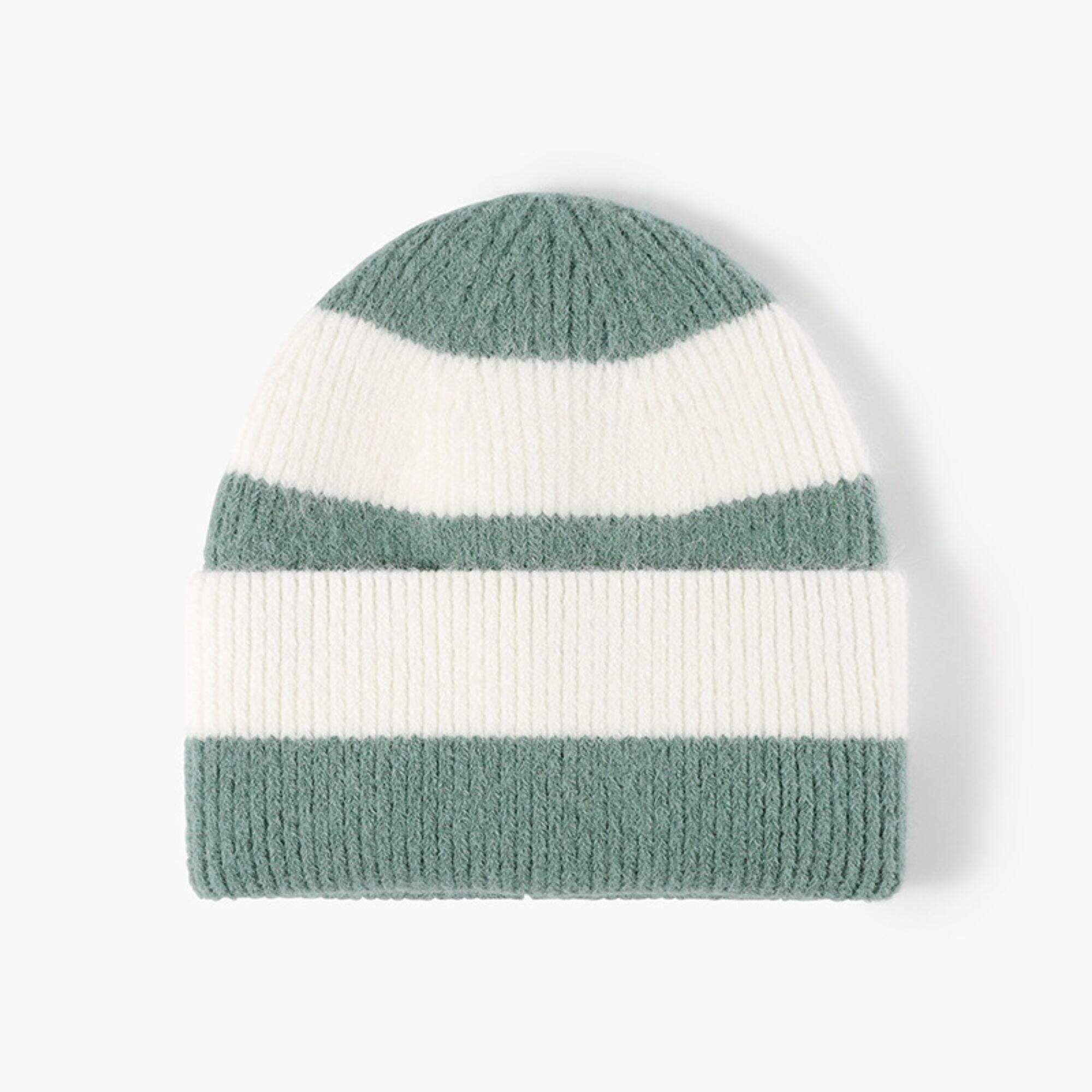 Striped, color-coded beanie