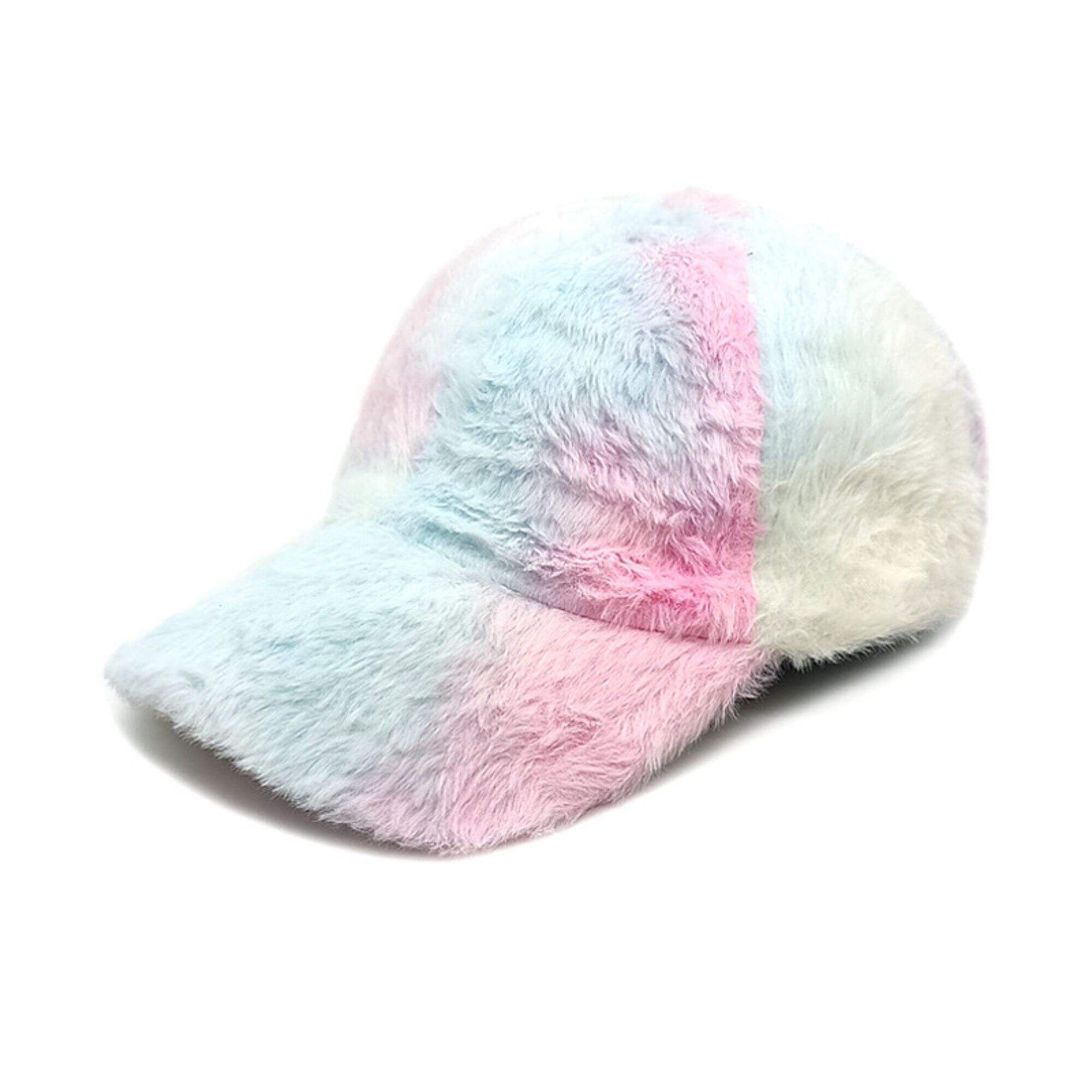 Custom tie-dyed plush baseball cap