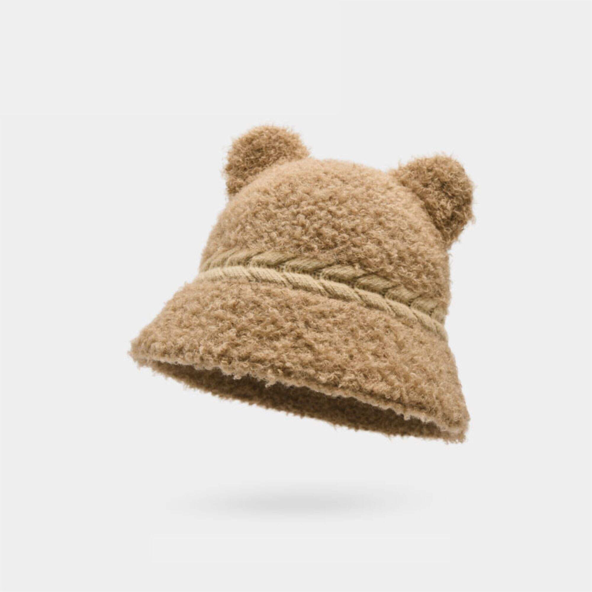 Cute bear ear protector bucket hat