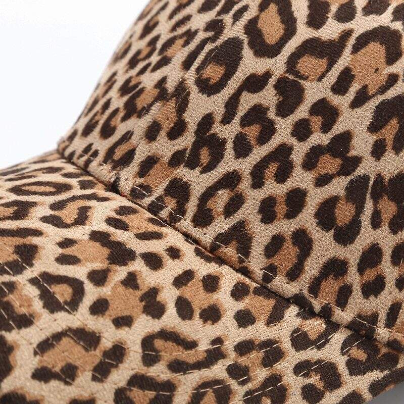 Leopard print baseball cap