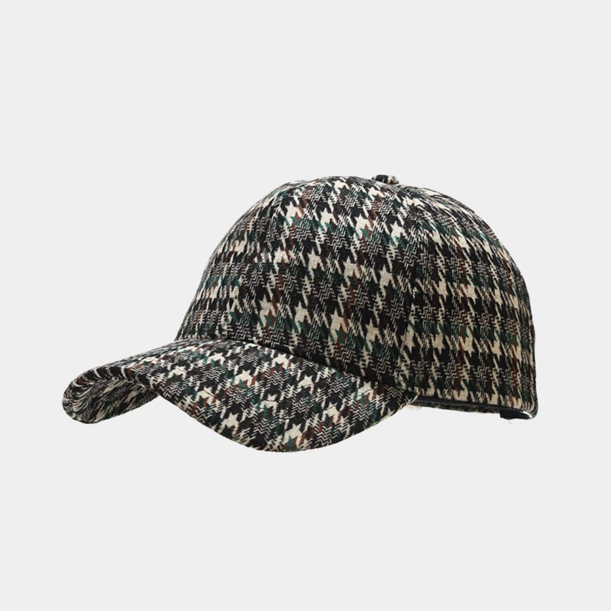 Vintage bird-checked baseball cap