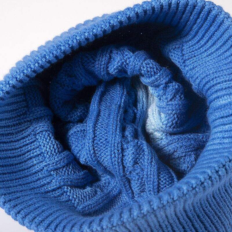 Tie dye wool knitted hat