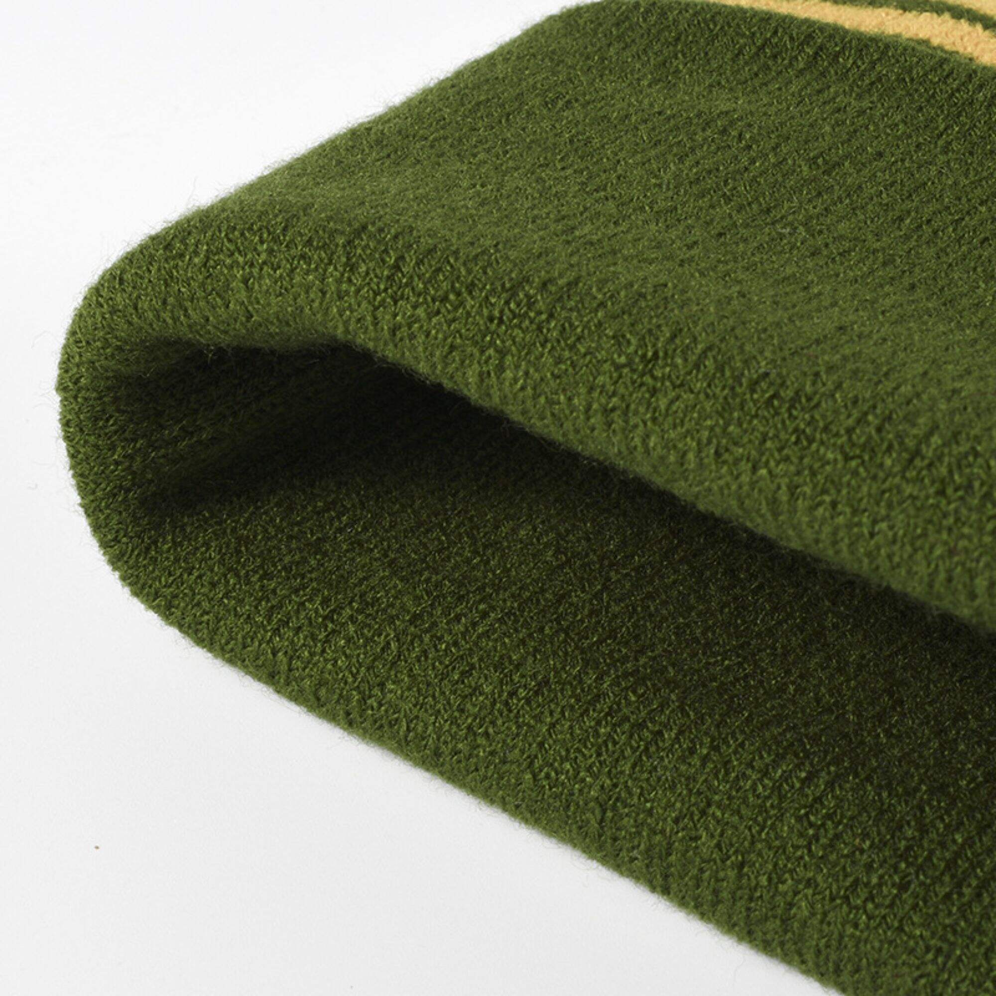 Bobble and jacquard beanie with ear protection