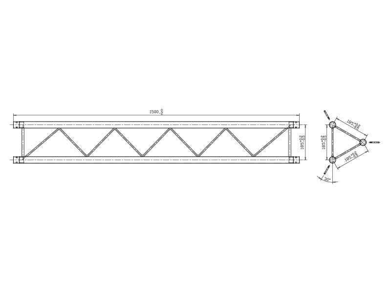 Anti-Corrosion Easy Installation Cost High-Tech High Load-Bearing Adjustable Flexible G23150Truss