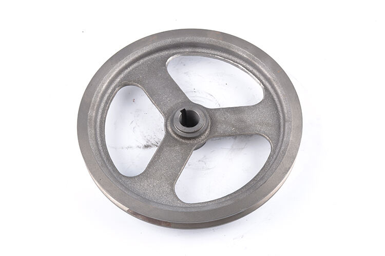 Custom cast iron belt pulley with sand casting grey iron casting  Foundry Machining Service manufacture