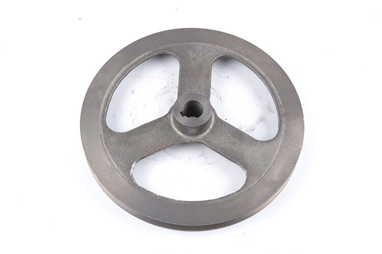 Custom cast iron belt pulley with sand casting grey iron casting  Foundry Machining Service details