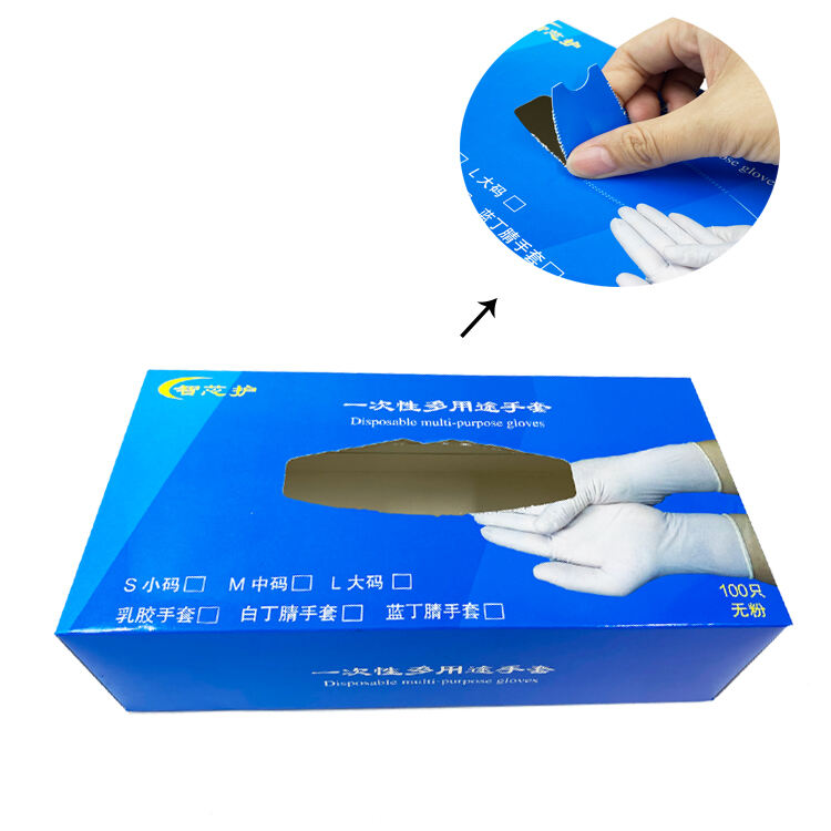 Factory custom tissue box disposable glove box Toilet dispenser box printing folding packaging box